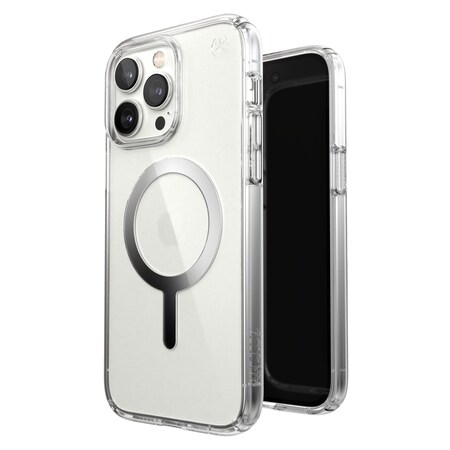 Speck Presidio Perfect Clear Magsafe Case For Apple Iphone 14 Pro Max, Silver 150090-3080